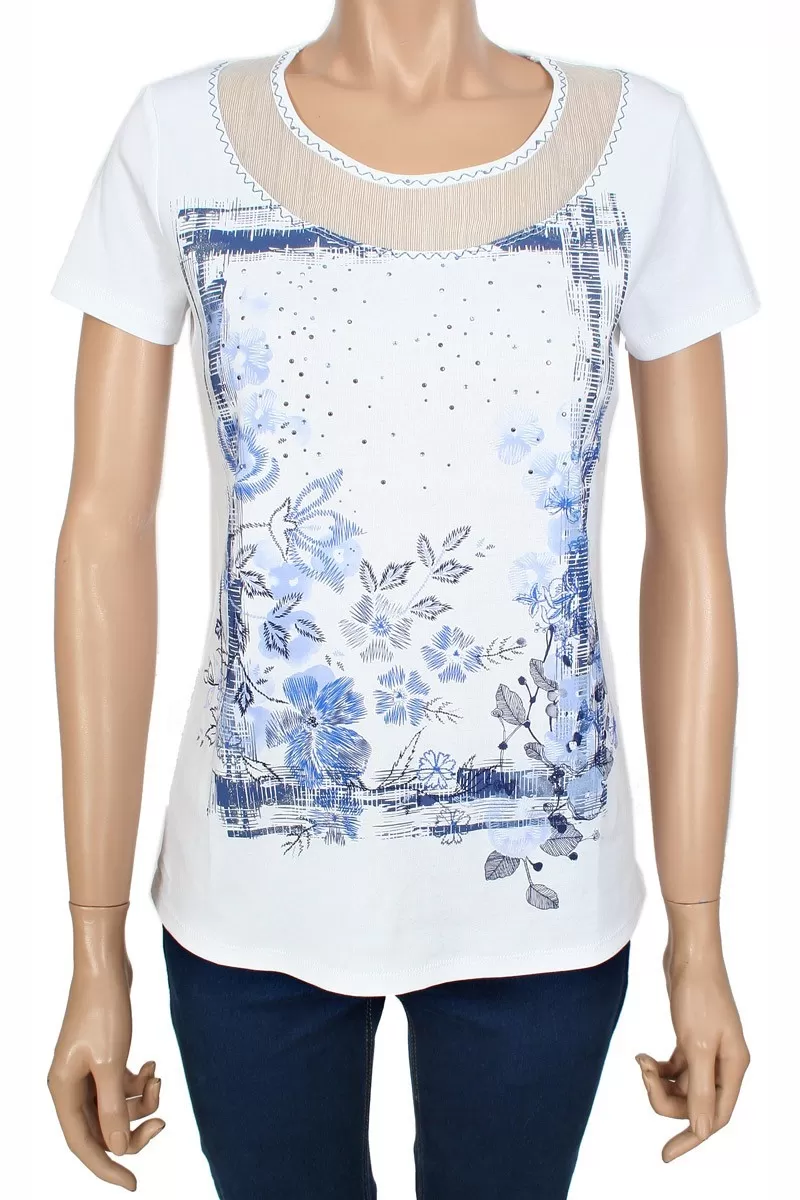 Tee-shirt à motifs Magasins Bleus