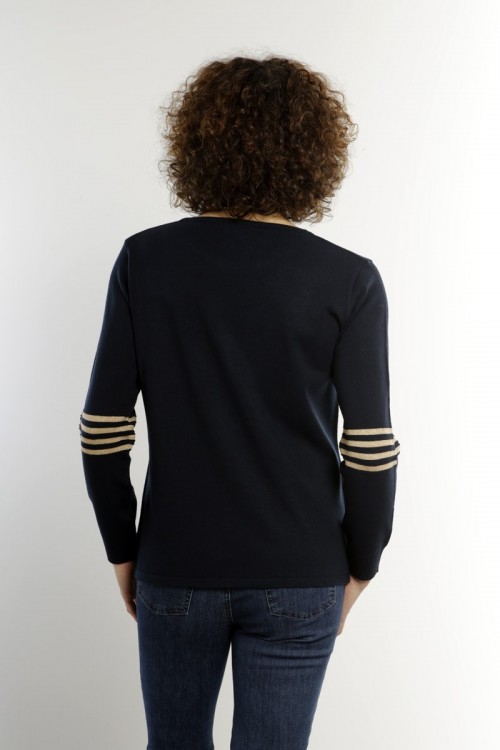 Pull rayures dorées Magasins Bleus 2