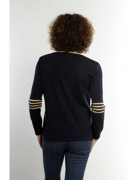 Pull rayures dorées Magasins Bleus