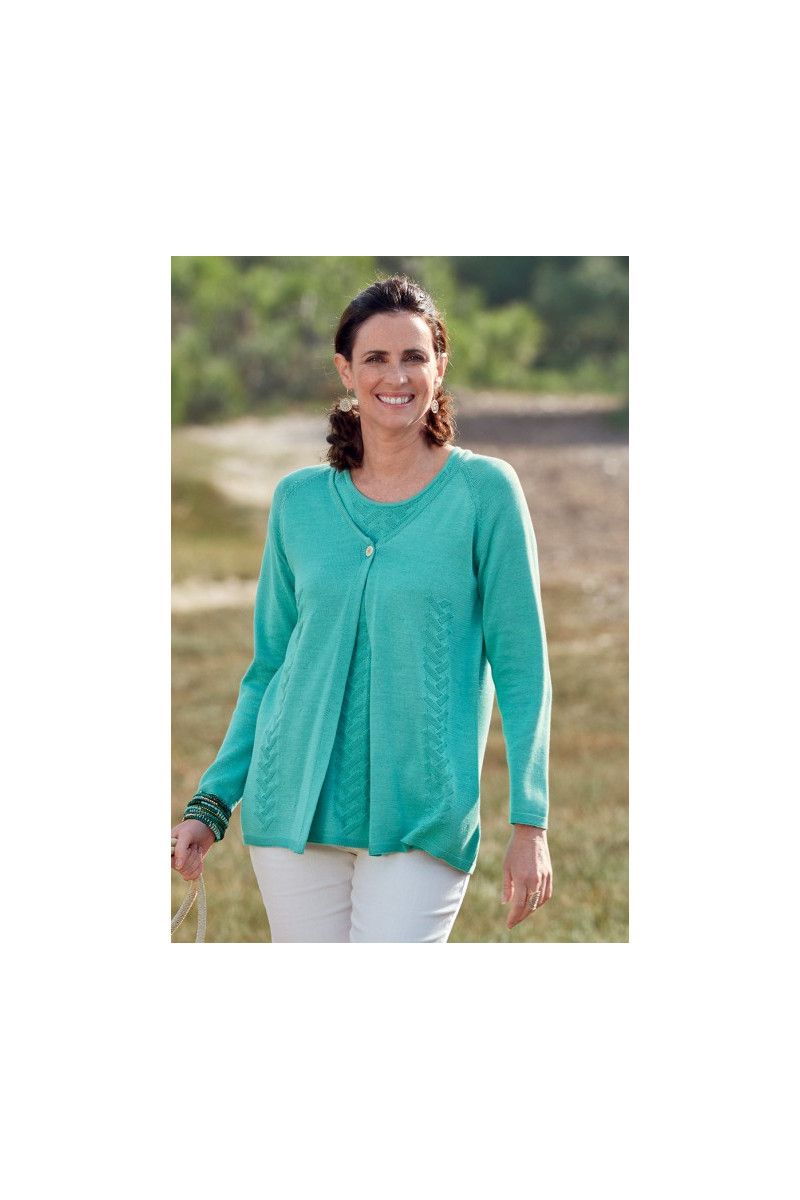 Gilet torsadé Magasins Bleus