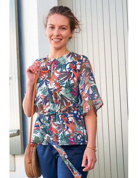 Top ceinturé Magasins Bleus