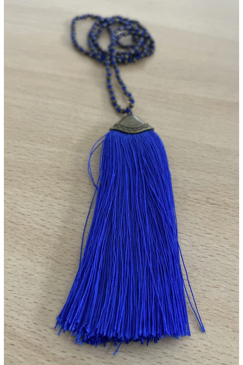 SAUTOIR POMPON SUR EVENTAIL METAL - 1