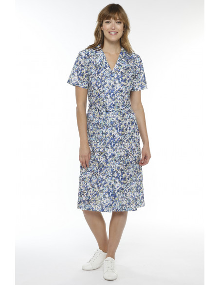 Robe manches courtes imprimée Magasins Bleus