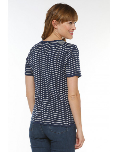 Pull à rayures coton Magasins Bleus