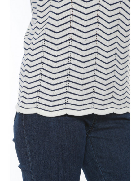 Pull à rayures coton Magasins Bleus