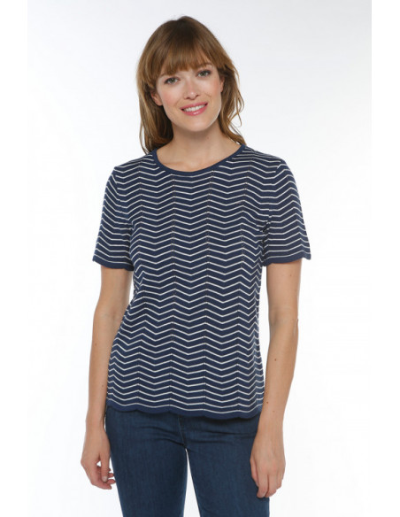 Pull à rayures coton Magasins Bleus