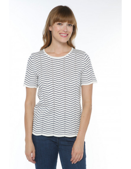 Pull à rayures coton Magasins Bleus