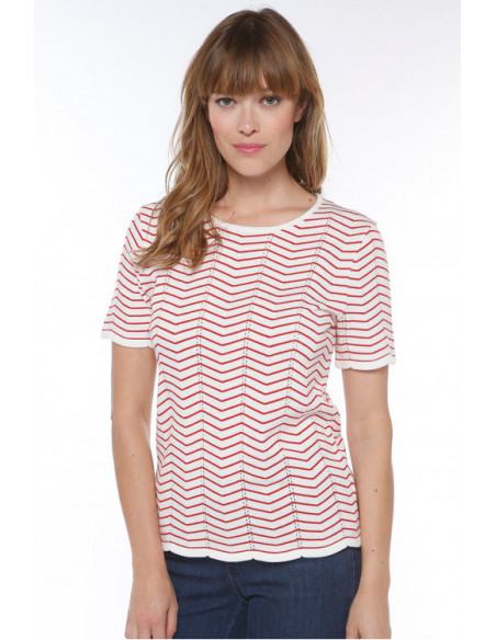 Pull à rayures coton Magasins Bleus