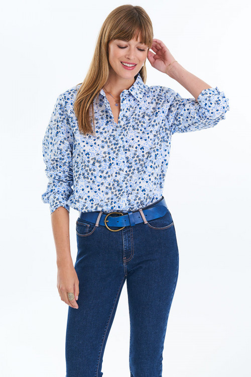 CHEMISE M/L IMPRIMEE FLEURS LIBERTY - 3