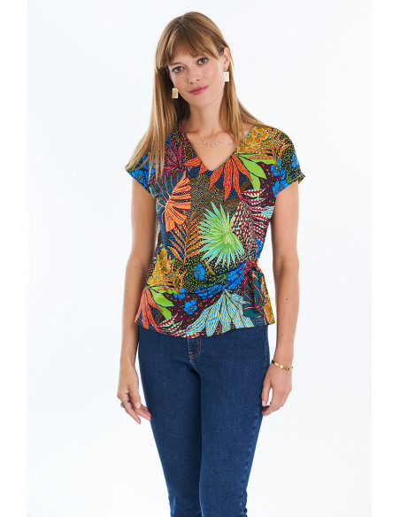 Top imprimé manches courtes Magasins Bleus