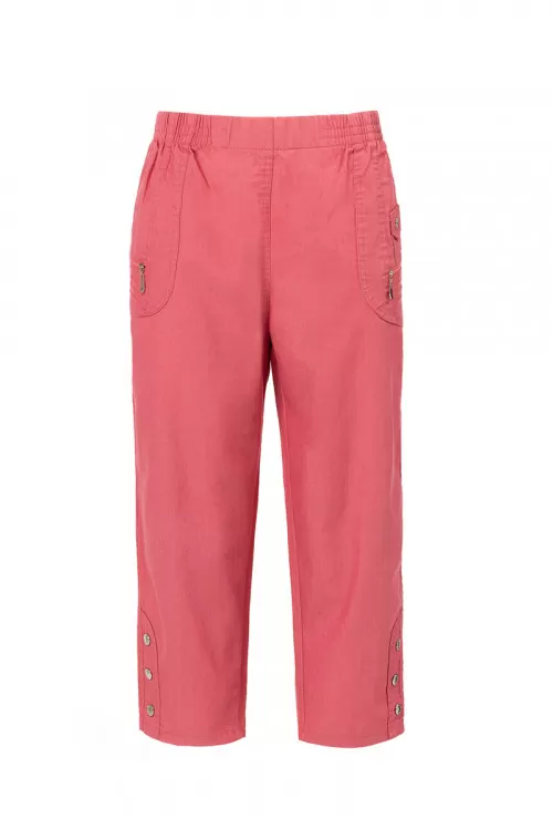 PANTACOURT TAILLE ELASTIQUEE - FANTAISIE AVEC ZIP  - 1