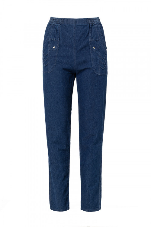 PANTALON JEAN - POCHES 2 RIVETS  - 1