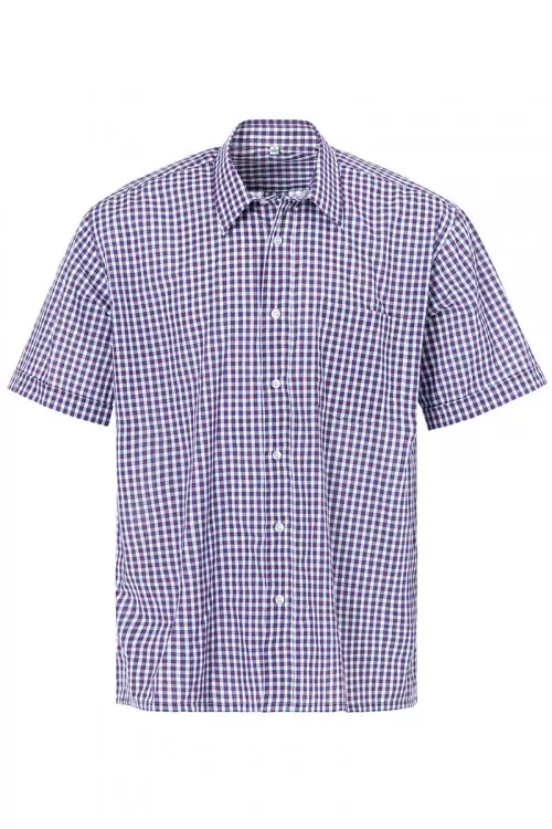 CHEMISE CARREAUX SANS POINTES BOUTONNEES  - 1