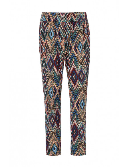 Pantalon imprimé - Taille élastiquée Magasins Bleus