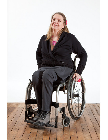 Pantalon femme, coupe portefeuille gris Magasins Bleus