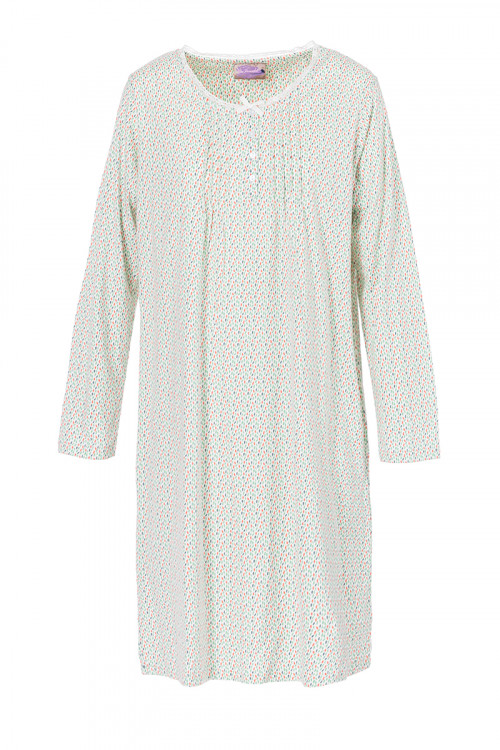 CHEMISE DE NUIT MANCHES LONGUES - IMPRIMEE  - 1