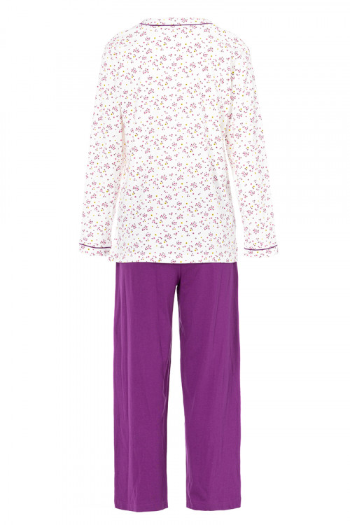 PYJAMA MANCHES LONGUES - COL ROND+ 2 BOUTONS  - 1 2