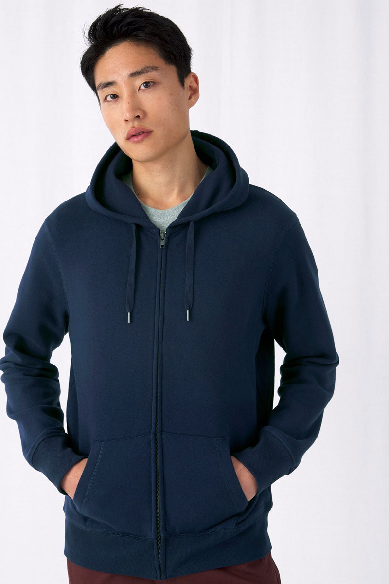 Sweat à capuche zippé mixte Magasins Bleus