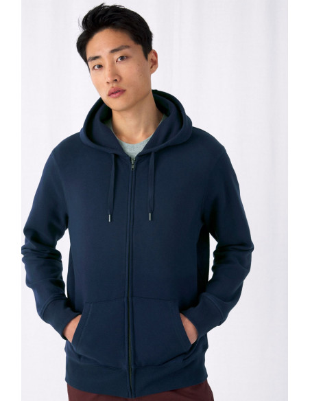 Sweat à capuche zippé mixte Magasins Bleus