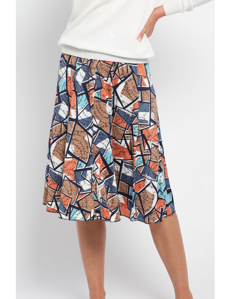 Jupe midi ample imprimée Magasins Bleus
