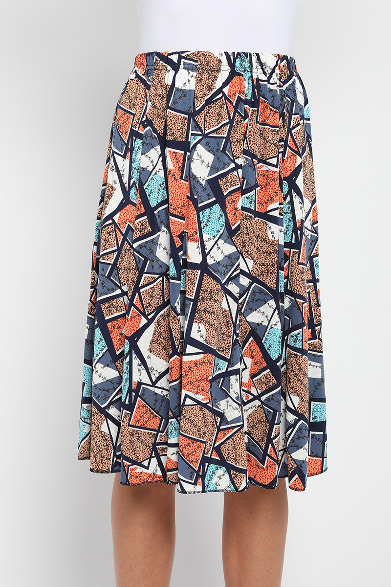 Jupe midi ample imprimée Magasins Bleus