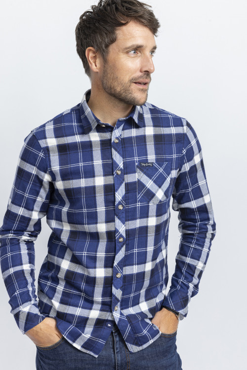 Chemise à carreaux en flanelle Magasins Bleus 2