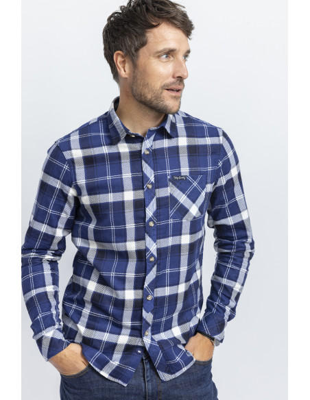 Chemise à carreaux en flanelle Magasins Bleus
