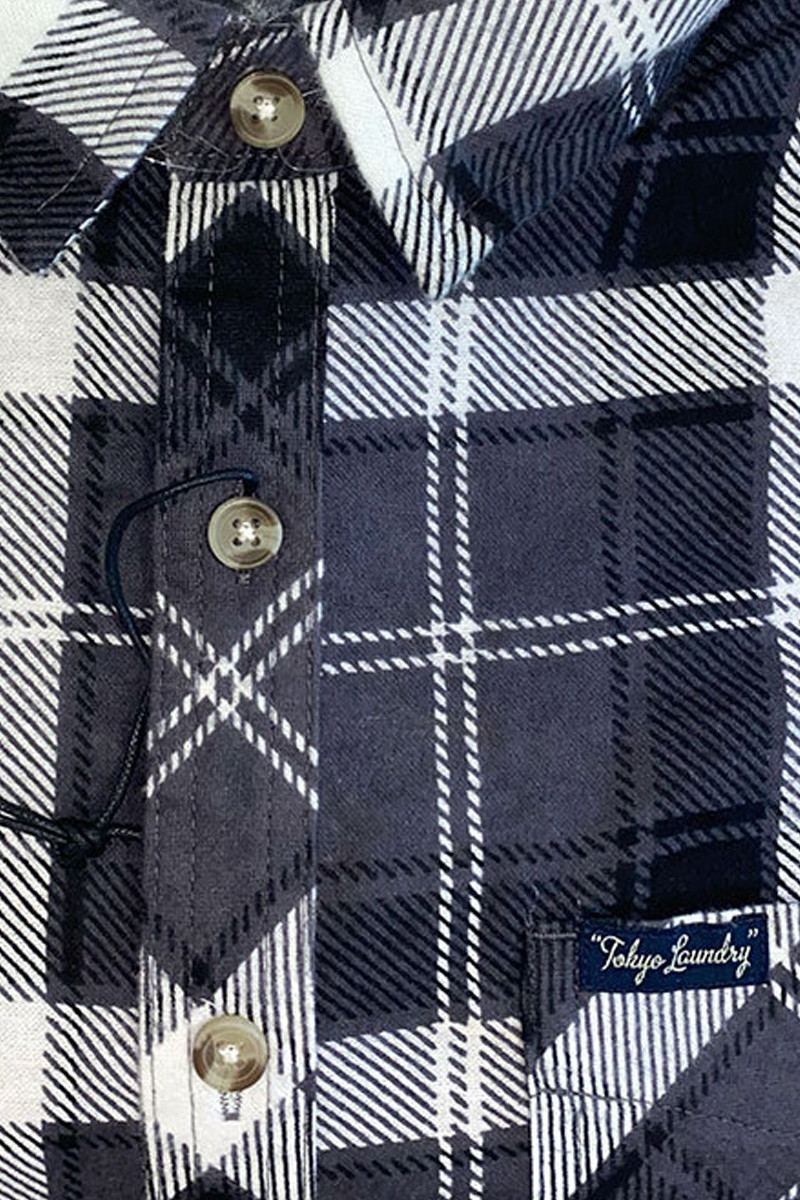 Chemise à carreaux en flanelle Magasins Bleus