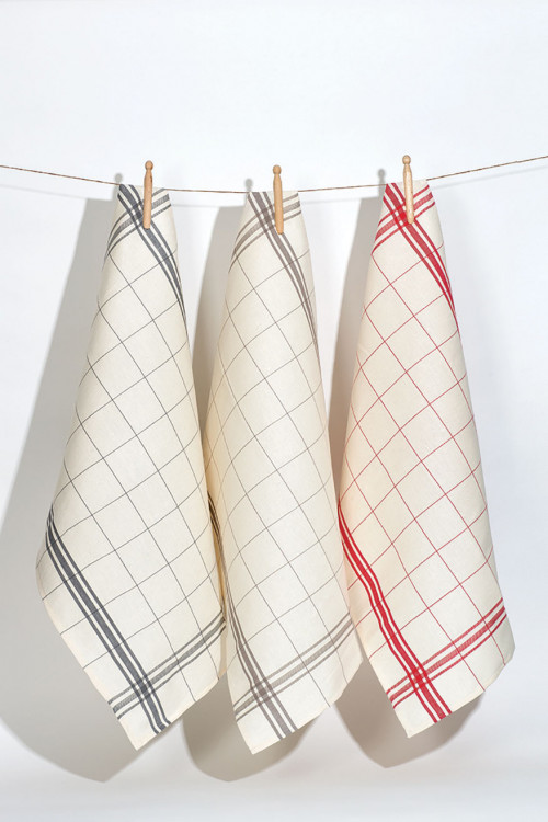 Lot 3 torchons lin/coton Magasins Bleus