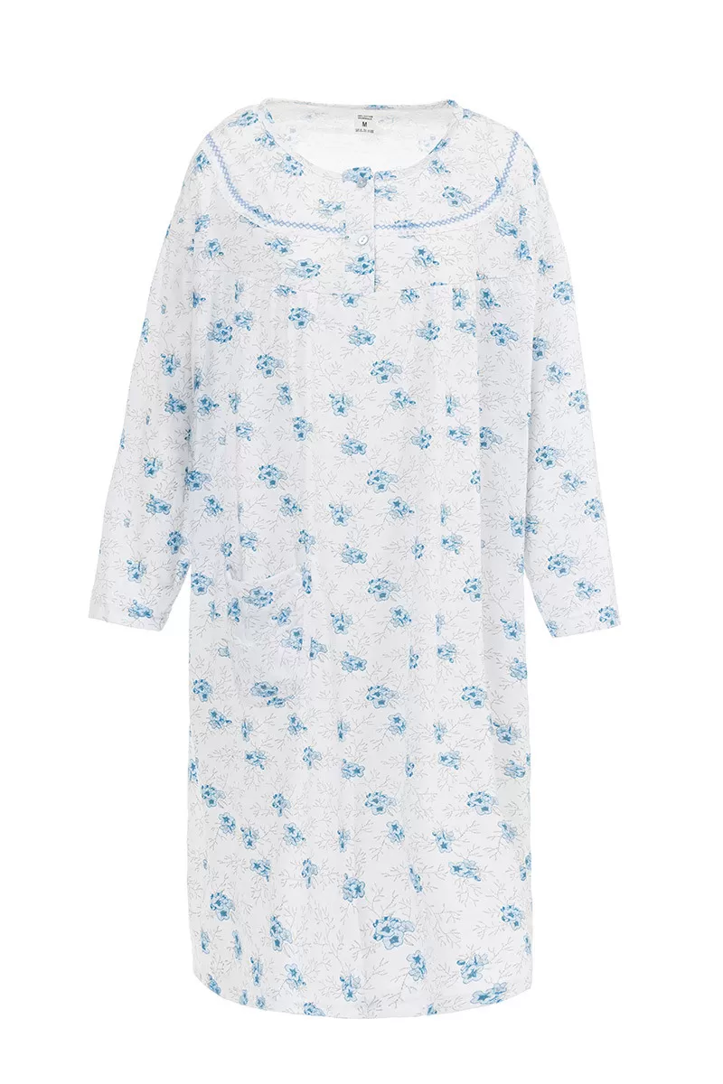 Chemise de nuit manches longues Magasins Bleus