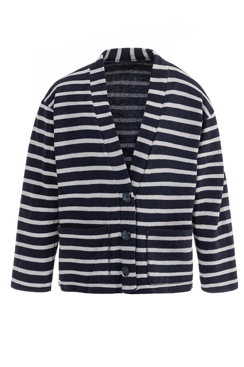 Gilet col V marinière Magasins Bleus