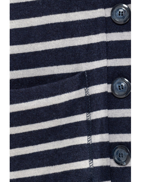 Gilet col V marinière Magasins Bleus