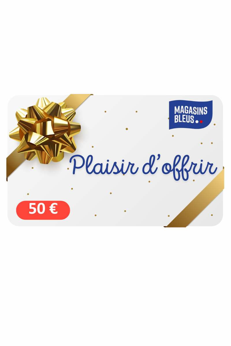 E-carte cadeau 50 € Magasins Bleus