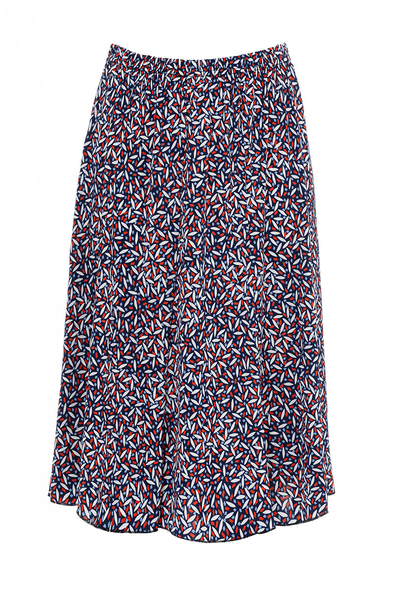 Jupe midi ample imprimée Magasins Bleus