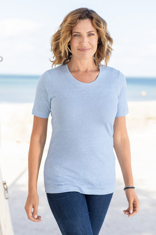 Tee-shirt manches courtes lin Magasins Bleus