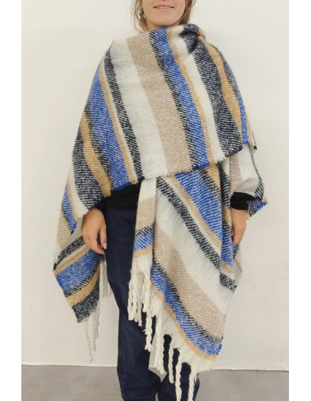 Poncho écossais Magasins Bleus
