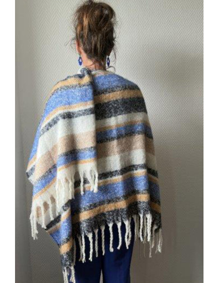 Poncho écossais Magasins Bleus