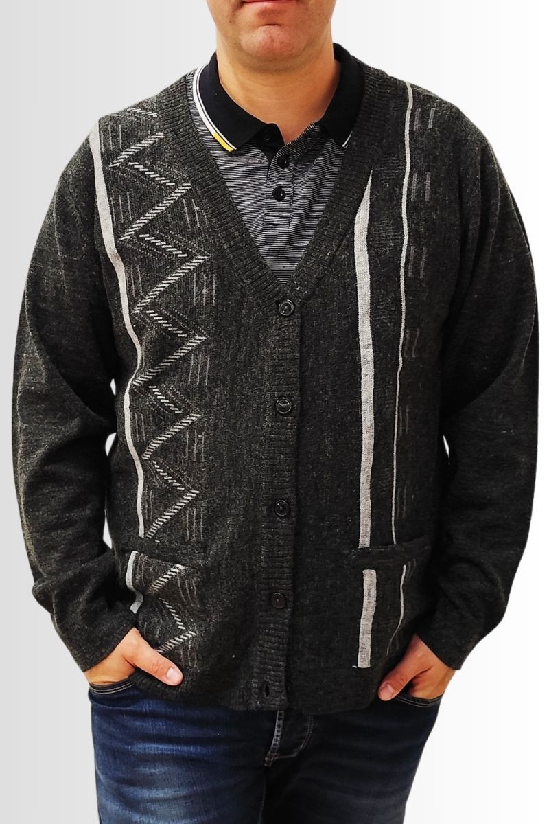 Gilet col V jacquard Magasins Bleus