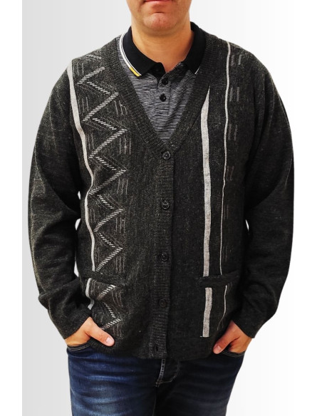 Gilet col V jacquard Magasins Bleus