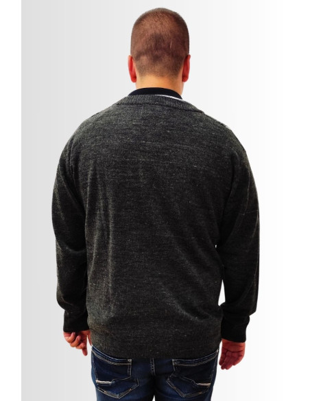 Gilet col V jacquard Magasins Bleus