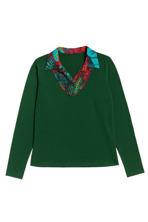 Tee-shirt effet pull + chemise Magasins Bleus