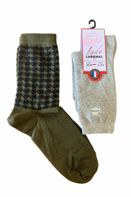 LOT DE 2 CHAUSSETTES FEMME  - 1