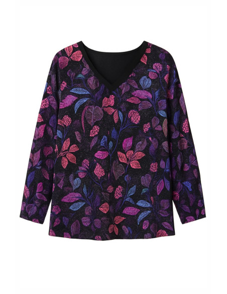 Top col V fantaisie Magasins Bleus Top col V fantaisie Magasins Bleus