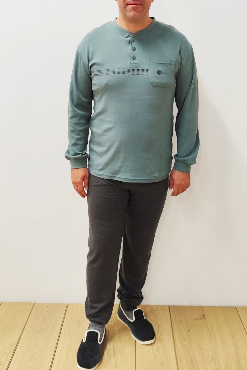 Pyjama homme col tunisien Magasins Bleus