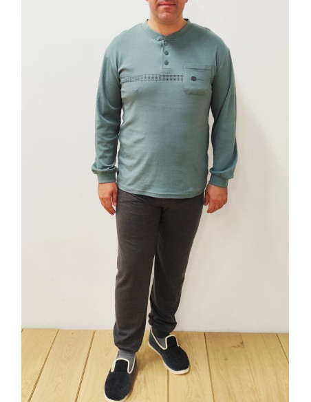 Pyjama homme col tunisien Magasins Bleus