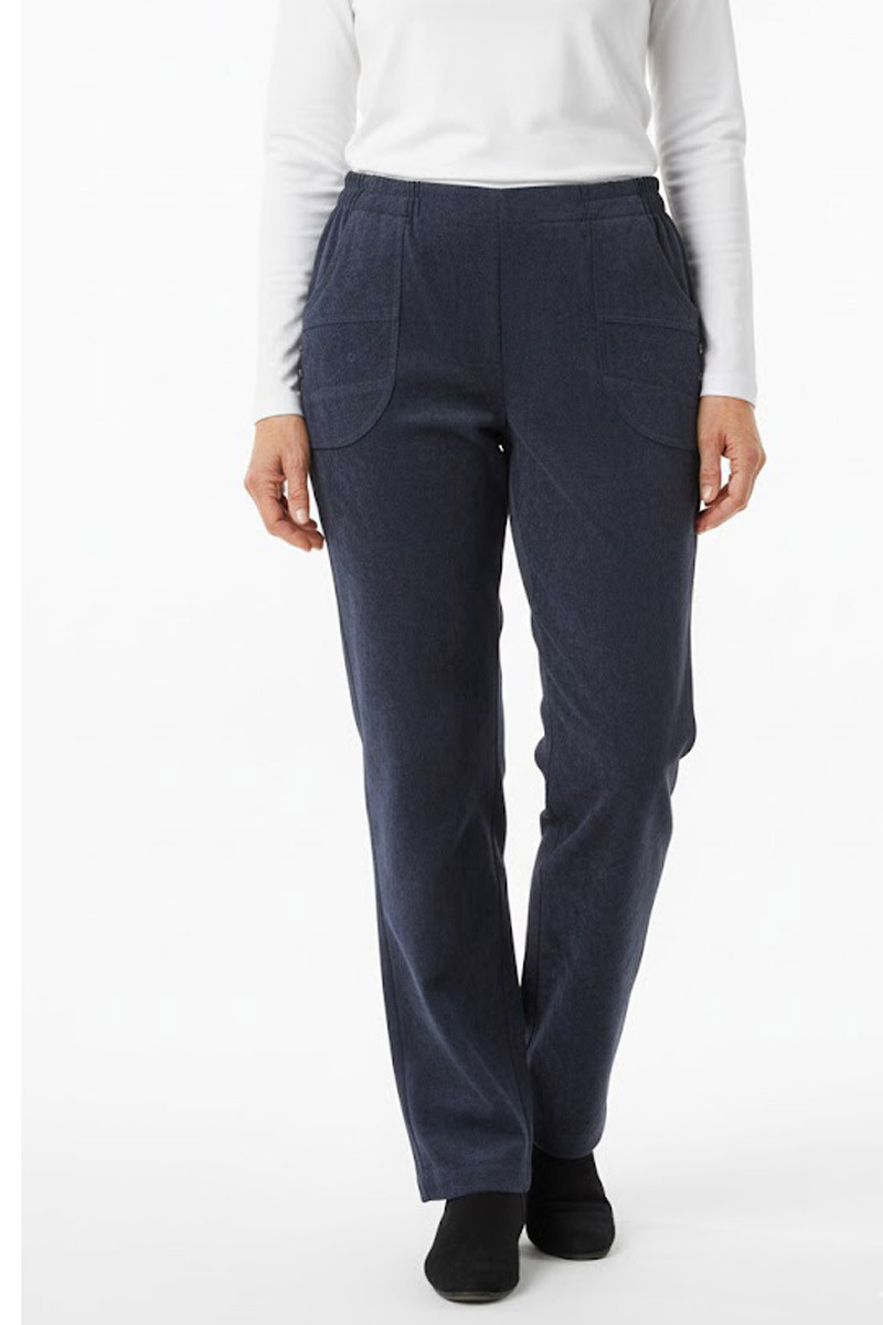 Pantalon femme élastiqué en velours Magasins Bleus