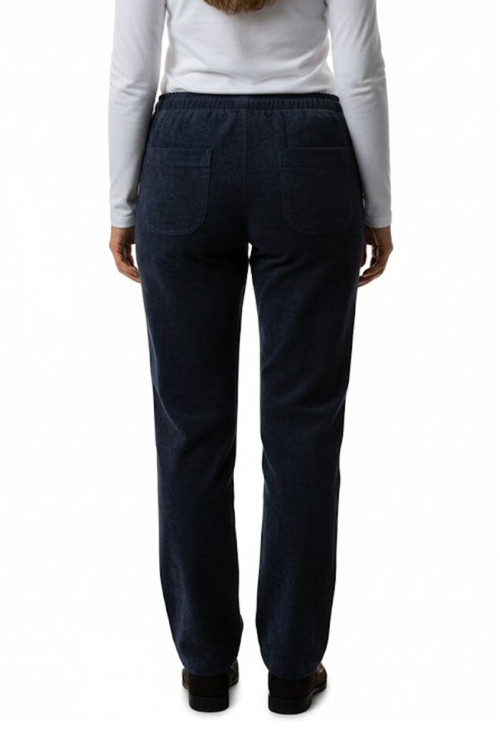 Pantalon femme élastiqué en velours Magasins Bleus 2