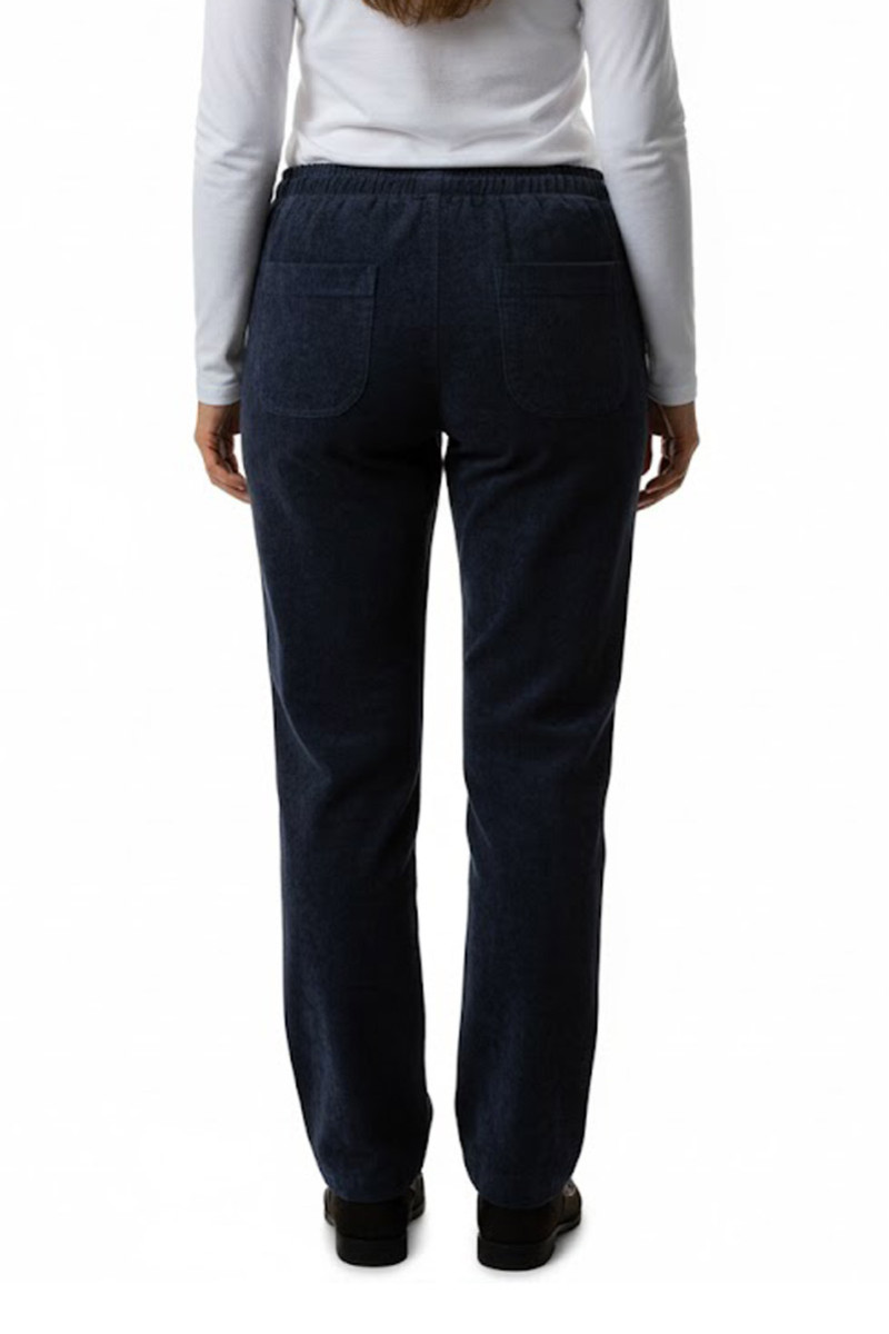 Pantalon femme élastiqué en velours Magasins Bleus