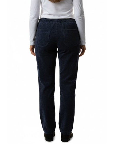 Pantalon femme élastiqué en velours Magasins Bleus